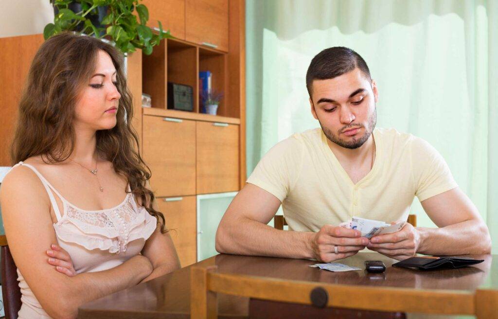 couple discussing financial concerns