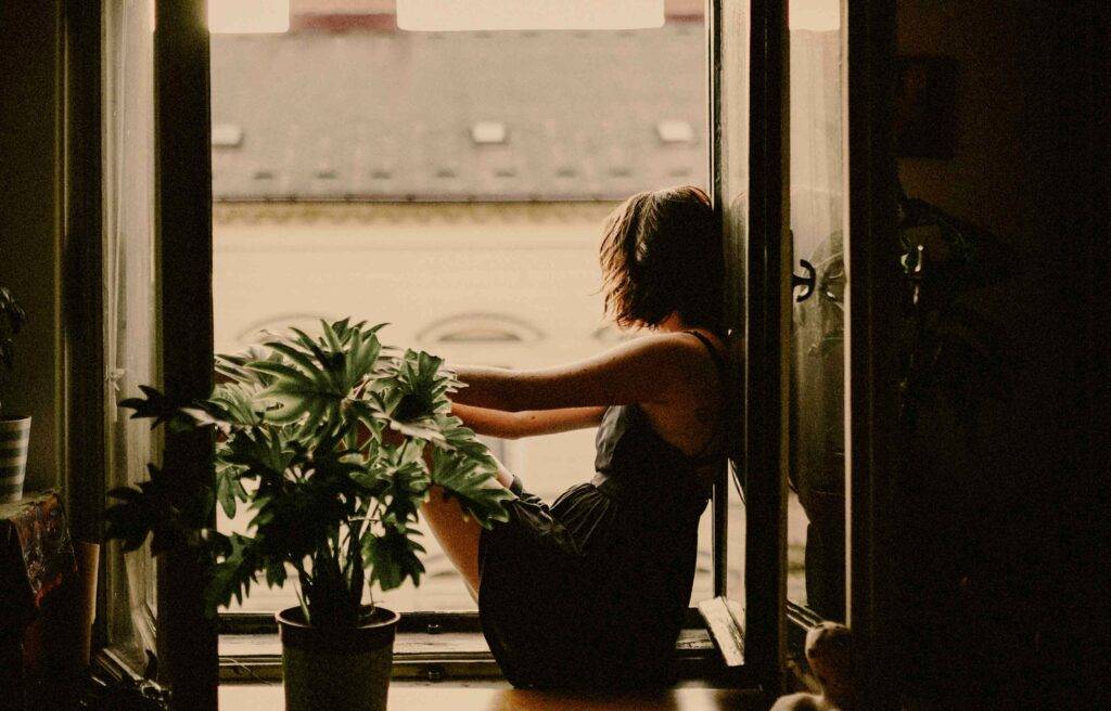 girl sitting in isolation