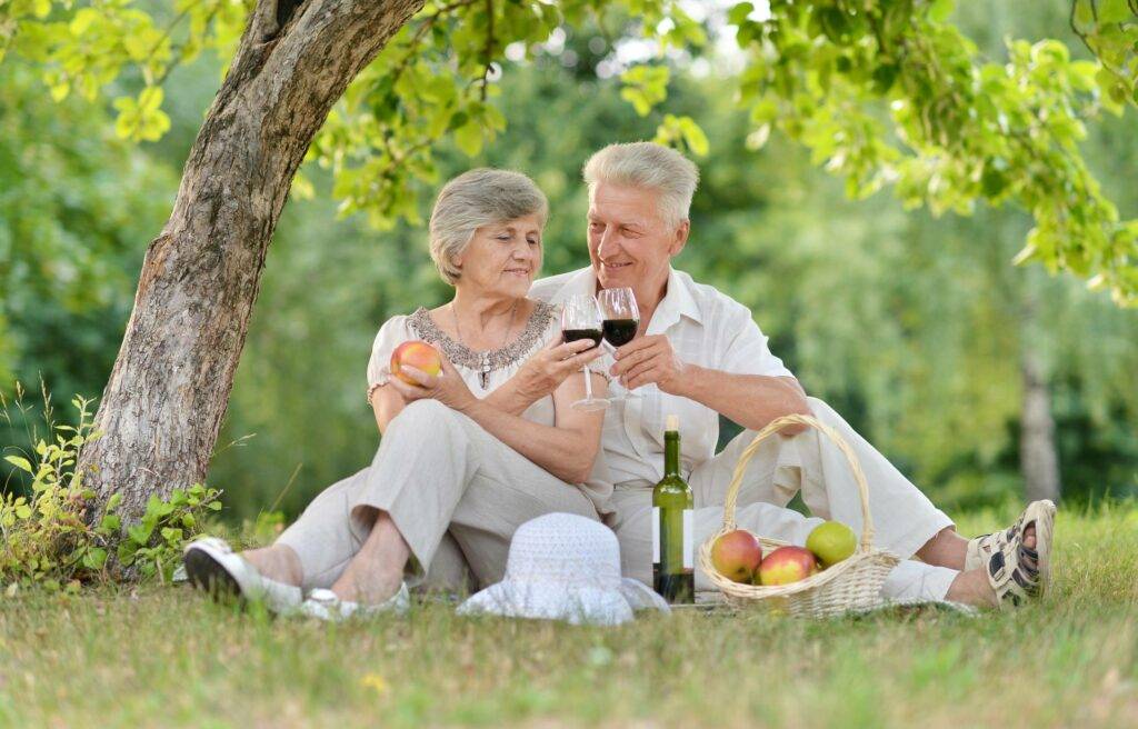 happy and retired couple