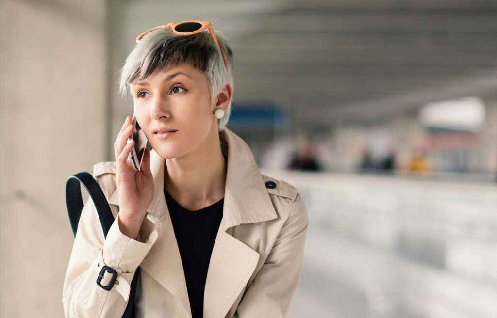 girl talking on call