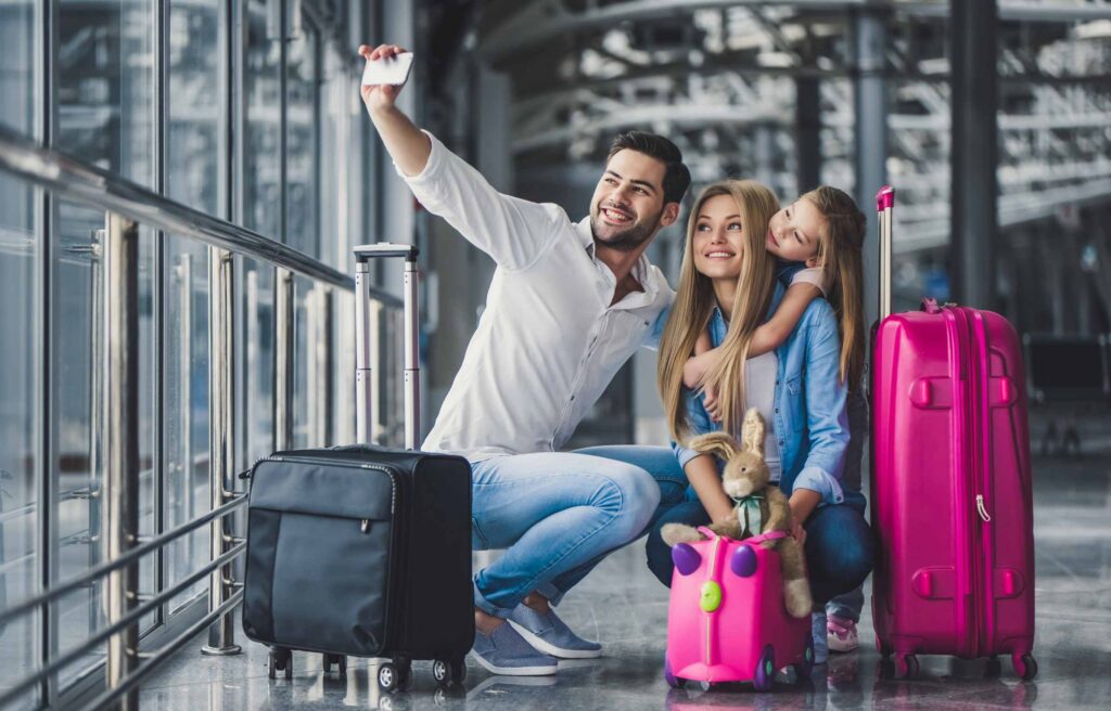 Family Arriving at the Airport