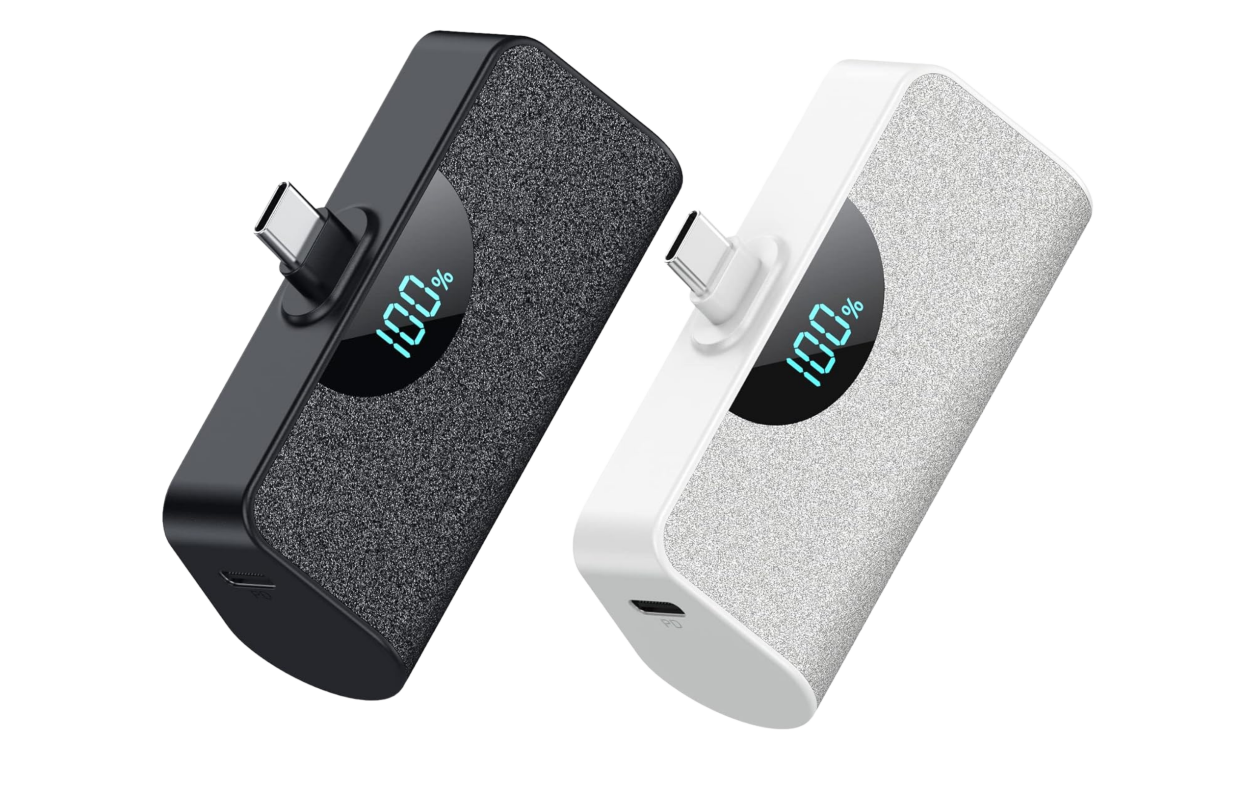[2 Pack] Mini Portable Charger USB-C Power Bank 5200mAh