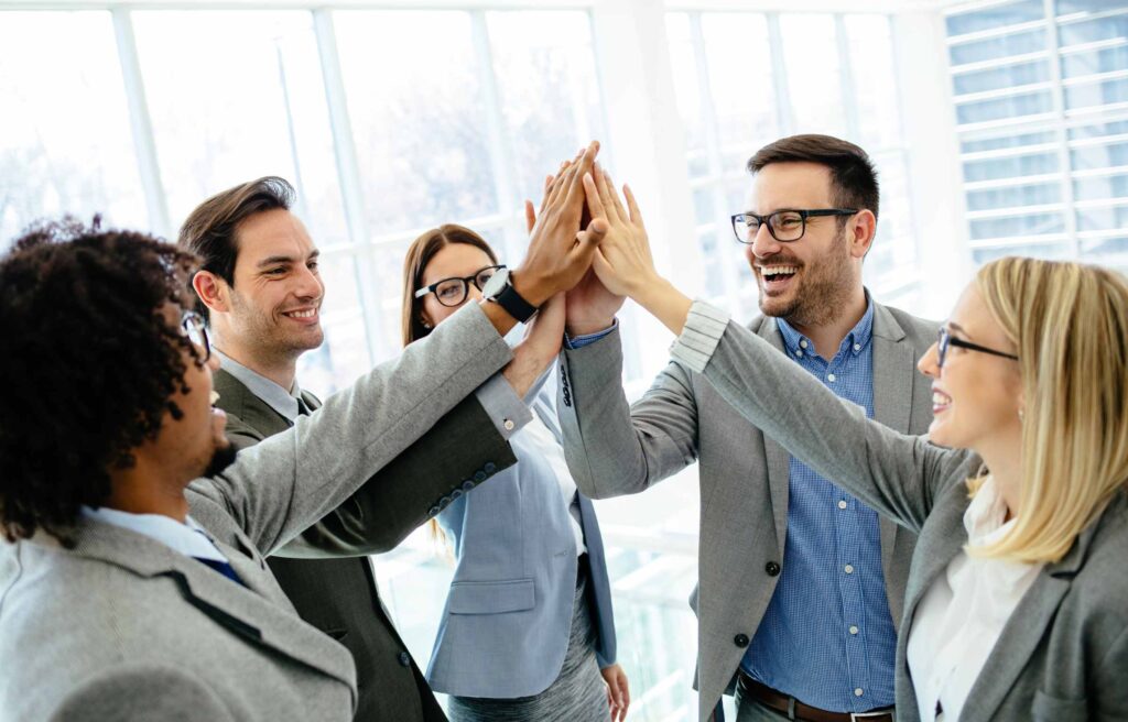 executives discussing corporate relocation services strategically