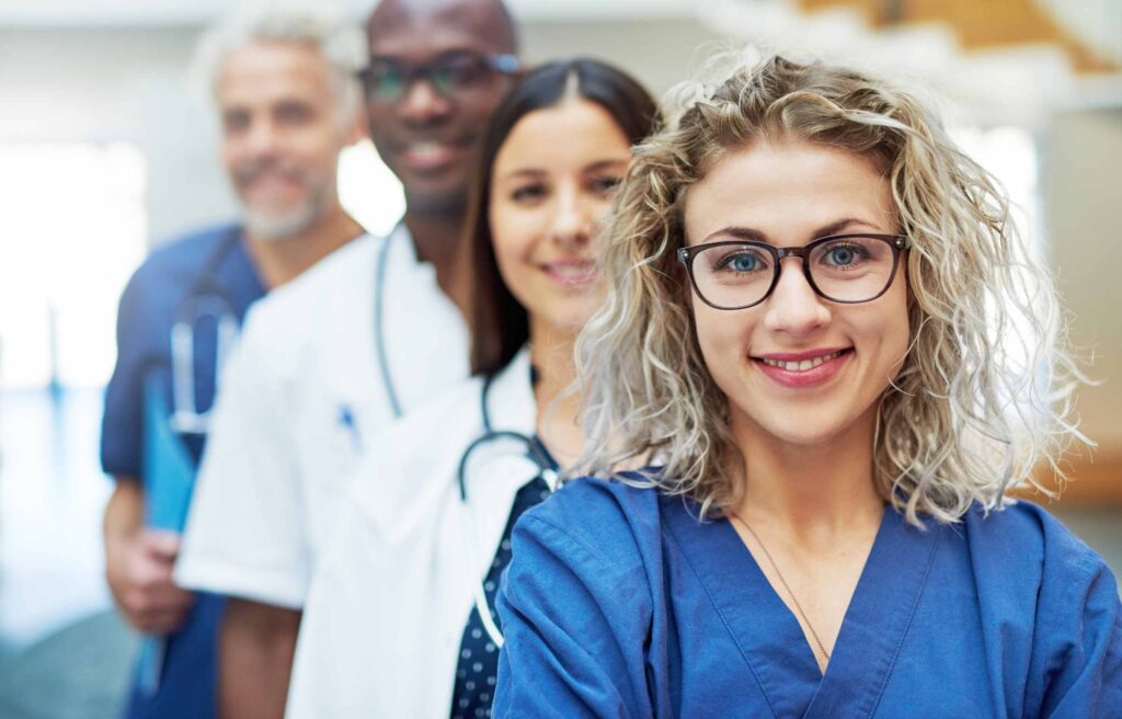 Medical Team Standing in a Hospital