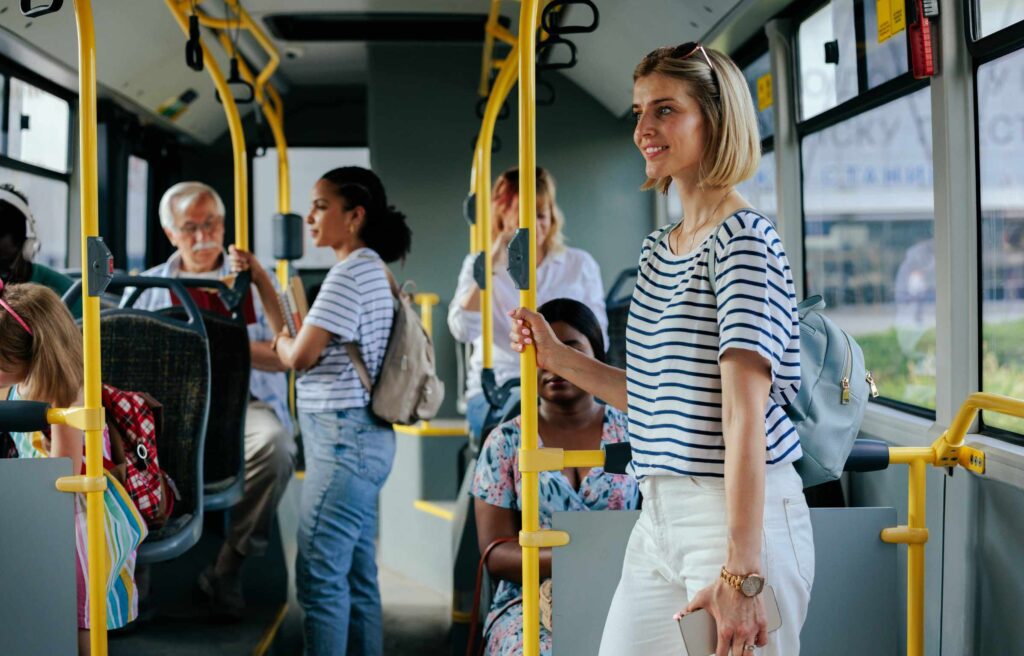 People in public transport