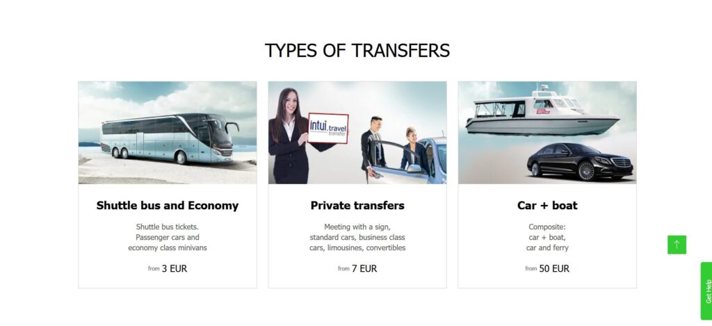 Types of Airport Transfers Available on Intui Travel