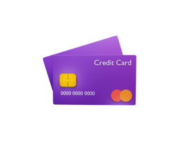 Purple credit card representing rewards and spending benefits.