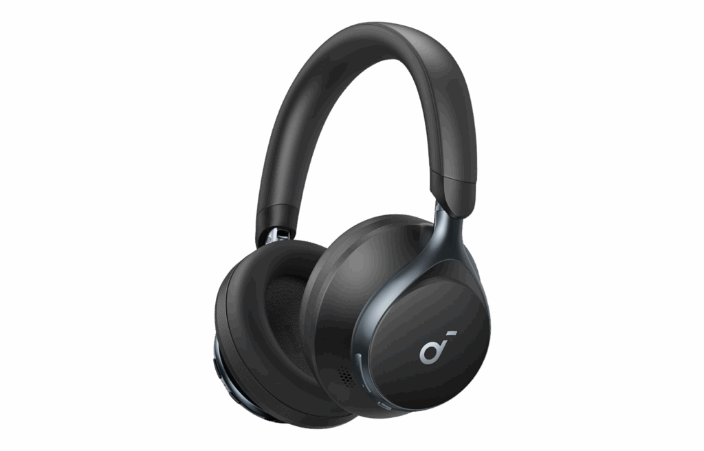 Soundcore by Anker wireless over-ear headphones in black.