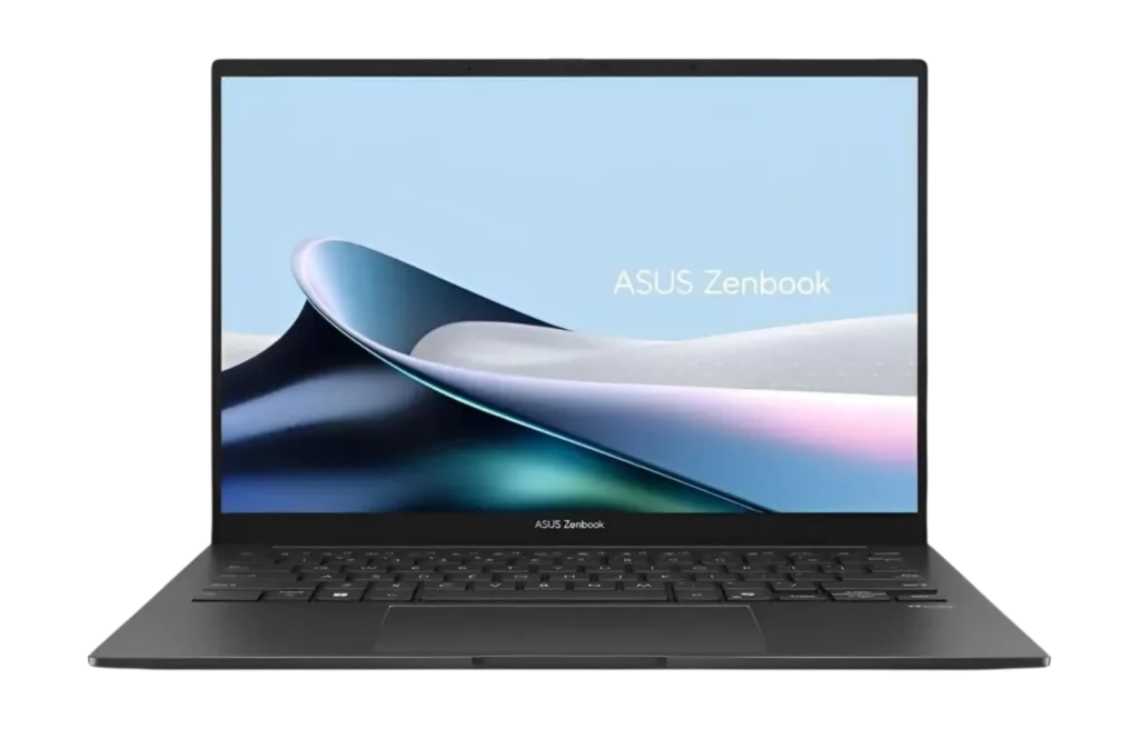 ASUS ZenBook 14 OLED laptop with slim design and vibrant display.