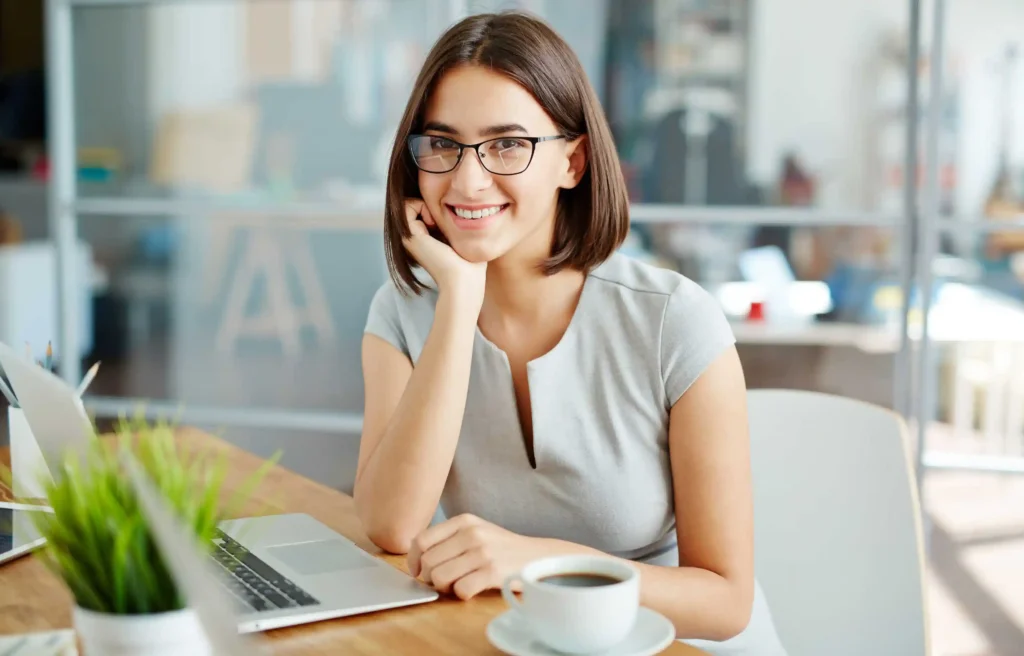 AI professional working on the laptop