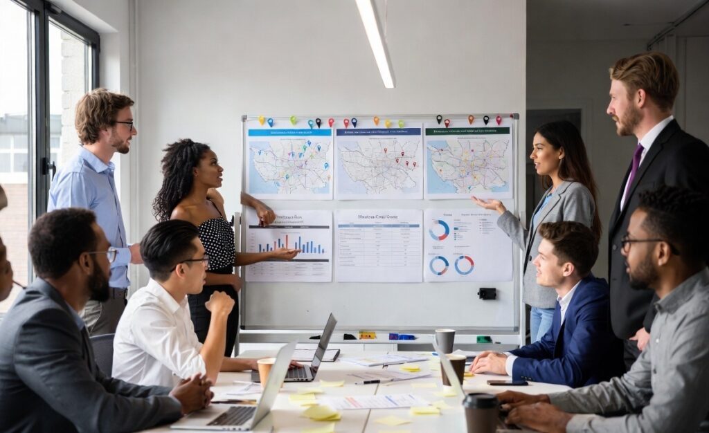 team is discussing on How to Relocate as a Startup Founder