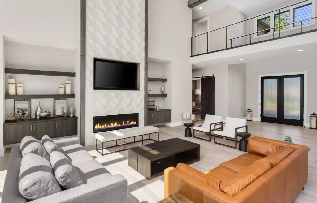 Modern home interior for families using family relocation assistance benefits during an employee move.